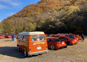 VW TYPE2 LATEBAY BUS WESTFALIA CAMPER : Orange meeting in Haruna lake side 31