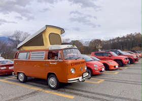 VW TYPE2 LATE BAY BUS WESTFALIA CAMPER : Orange meeting in Fujimi panorama resort 28