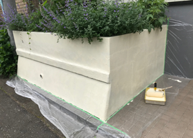 Repainting of the outer wall process 6