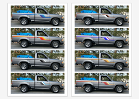 5th generation HiLux body side decoration decals /ボディサイドデカールを 5代目 ハイラックスへ 1