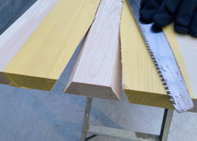 I added wood table to Industrial comprehensive feed arm sewing machine / 総合送りミシン 'TK-8B' 工業用総合送り腕ミシンにウッドテーブルを取り付けて平ミシン化 process 3